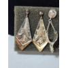 Image 2 : Two Pairs of Earrings: Two-Tone Sterling Silver & 14K Gold Filled Diamond-Shaped/ Cowboy Hat & Spurs