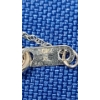 Image 4 : 10K White Gold With Blue Oval Topaz & Diamond With 18" Chain - Weight: 4.3g