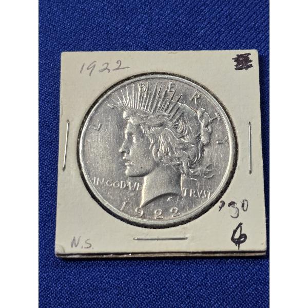 1922 Very Fine Silver Peace Dollar - Gorgeous Coin