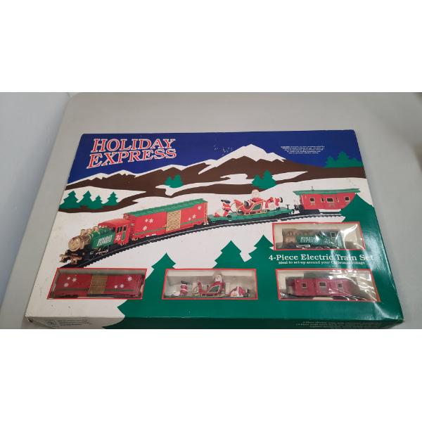 Vintage Holiday Express 19-Piece Electric Train Set In Original Box With Transformer