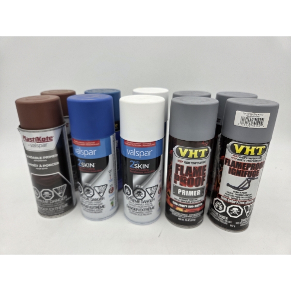 10 Brand New Cans Of Assorted Spray Paints