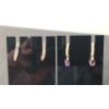 Image 2 : (2) 10K Gold Earrings Sets -With Purple & White Stones- Total Weight: 0.9g