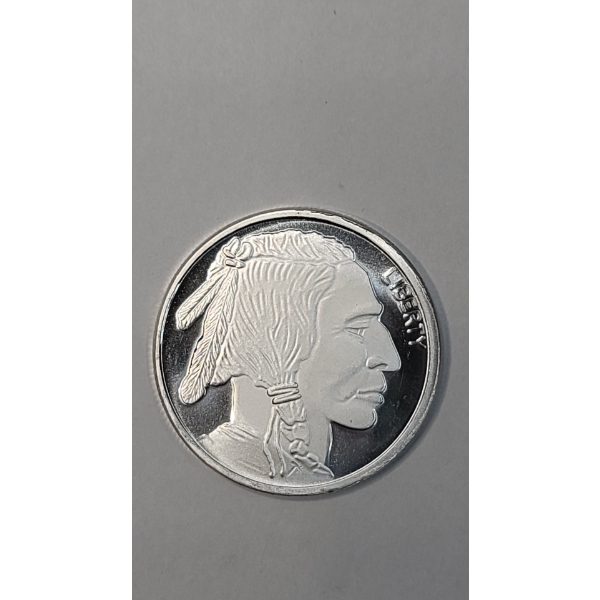 1 Troy Ounce .999 Fine Silver Buffalo Round - Mint Condition