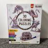 Image 1 : New In Box 3D Coloring Puzzles Kit - 5 Different 3D Puzzle Models With 12 Dual Tip Markers!