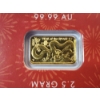 Image 4 : Asahi Refining Lunar Calendar Series 2.5g .9999 Fine Gold Bar In Sealed Package 