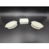 Image 1 : 3 Vintage Jewelry Trinket Boxes - Gorgeous "Milk Glass" Scalloped Edges