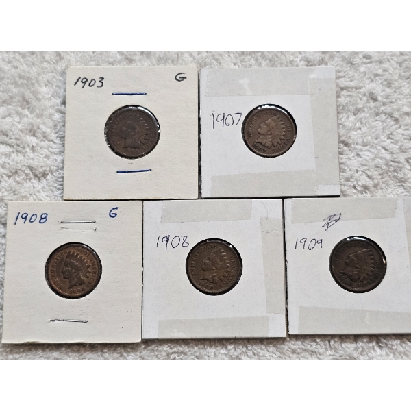 Assortment of U.S. Indian Head Cent Coins