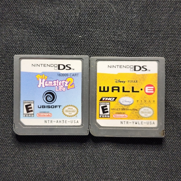Two Nintendo DS Video Games ~ Petz Hamsters Life 2 & Wall-E