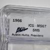 Image 3 : ICG MS67 GRADED 1966 United States Washington Quarter Signed By Austin Hutto 