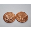 Image 4 : 2 - 1 AVDP Ounce .999 Fine Copper Rounds: Colt 45, & M16 Rifle Designs (2 oz Total) Mint Condition
