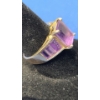 Image 3 : Beautiful 10K Gold Ring With Amethyst - Size 7 - Weight: 4.6g