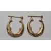 Image 1 : Set Of 14K Yellow Gold Kissing Whales Hoop Earrings - Weight: 1.9g