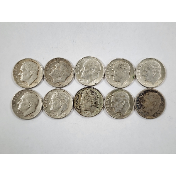 $1.00 Face Value in 90% Silver Roosevelt Dimes 