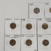 Image 2 : A Collection Of 22 Vintage United States Lincoln Wheat Cent Coins from 1917, 1918, And 1921 FV: $.22