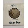 Image 1 : 1910 United States Barber Silver Quarter In Holder - Guaranteed Authentic