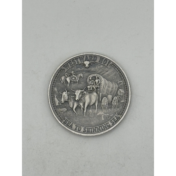 RARE - Frontiers - Westward Ho! - 1Toz .999 Silver Round