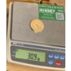Image 4 : 1839 Great Britian "Una and the Lion" 5 Pounds Gold-Tone Copy Coin - TESTS AS STERLING! See Photos! 
