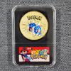 Image 1 : Rare Collectors Pokemon Gold Tone Coin in Slabbed Protector Featuring Gyarados