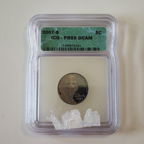 2007-S Jefferson Nickel ICG PR 69 DCAM