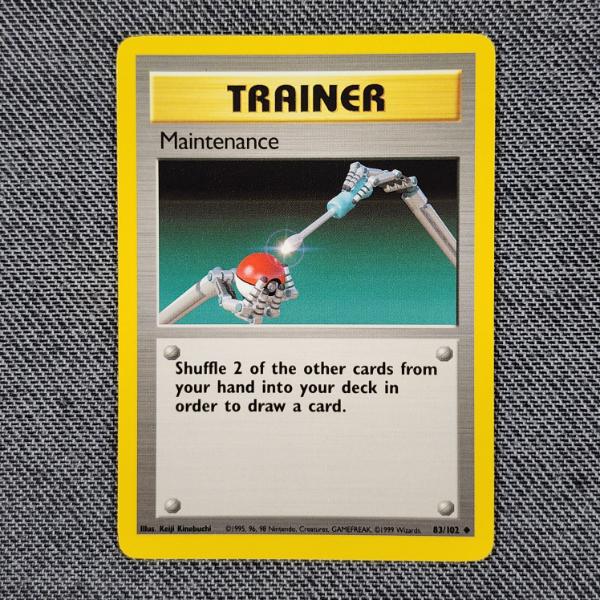 Maintenance 83/102 Uncommon Trainer Vintage Base Set Pokemon Trading Card - Near Mint