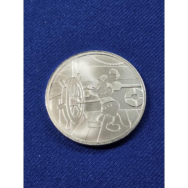 1928 DISNEY Mickey Mouse "Steamboat Willie" 1 oz Fine Silver Round - Mint Condition