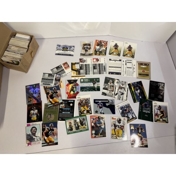 Box of Miscellaneous Football Cards - Medium Size