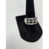 Image 3 : Breathtaking 14K White Gold Wide Band Ring - Size 7 - 7.3 Grams