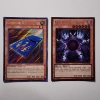 Image 1 : Two Holo Yu-Gi-Oh Trading Cards Including 1st Edition Caius The Shadow Monarch PGLD-EN066
