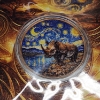 Image 2 : 1 AVDP Ounce Fine Copper Round - Africa Big 5 Rhinoceros Art Round - Mint Condition 