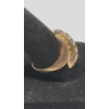 Image 3 : Women's 14K Yellow Gold Plumb Cocktail Ring With Channel Set Diamonds - Size 7.5 - Weight: 4.1g
