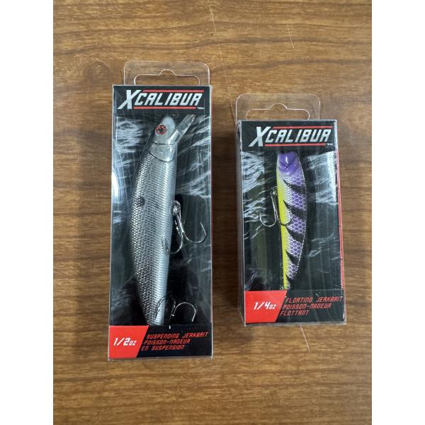 2 - Brand New Excalibur Fishing Lures - Jerk Bait - New In Box