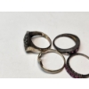 Image 5 : Five Assorted Sterling Silver Rings: Various Styles and Gemstones - TW: 12.4g