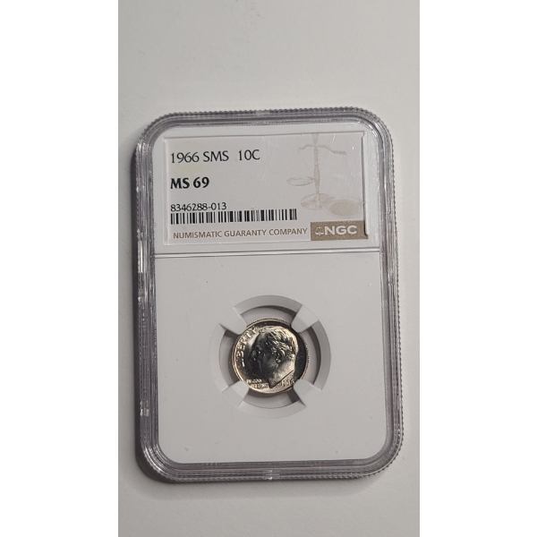 NGC 1966 MS 69 Roosevelt Dime 