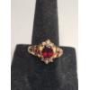 Image 1 : Vintage 10K Yellow Gold Cluster Garnet & Diamond Ring - Size 6 - Weight: 4.3g