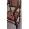 Image 3 : Important Antique Intricately Worked Tall Cane Seat & Backed Wooden Arm Chair 2nd of 2 Offered 