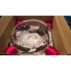Image 2 : PICKUP IN CANTON -  GORGEOUS CRYSTAL HOLIDAY BOWL WITH HOLLY LEAVES & BERRIES - NEW IN BOX