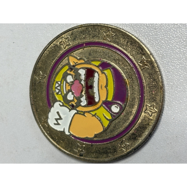 Assorted Coins Ft. Wario from Mario Bros - Kennedy Half Dollar on clip 1977 & 1975 New Pence 10
