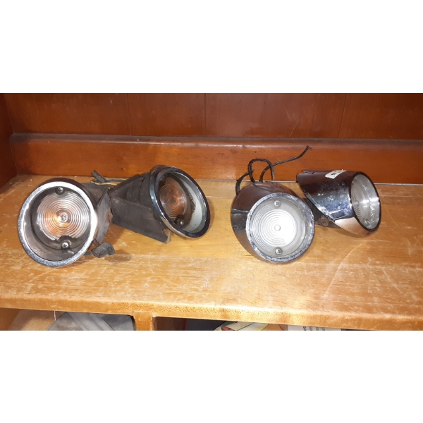 Automotive - 2 Pairs Vintage Chrome Back Up Lights - See Pics