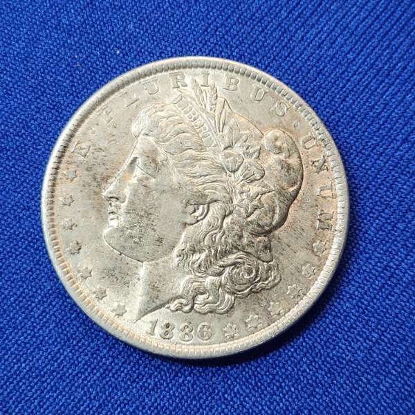 1886 Silver Morgan Dollar - 90% Silver U.S. Coin 
