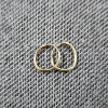 Image 5 : 10K Yellow Gold Endless Sleeper Hoop Earrings Weighing 0.3 Grams