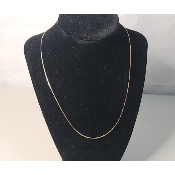 14K Yellow Gold 18" Serpentine Necklace - Weight: 2.1g