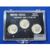 Image 1 : Three United States 1955 Roosevelt 90% Silver Dimes