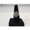Image 1 : Stunning 10K Gold Cluster Ring - Size 6 - TW: 6.1g