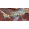 Image 4 : Vintage Metal Table Decor  - White Metal Birds &  Brass Pheasants