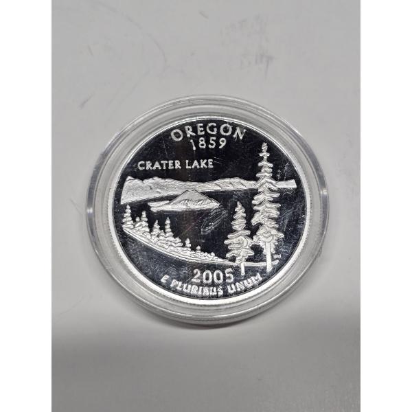 2005 .999 Fine Silver Oregon State Quarter