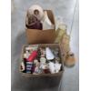 Image 1 : Like New Lamp Shades, And Large Box Of Glass Collectables -No Shipping Available
