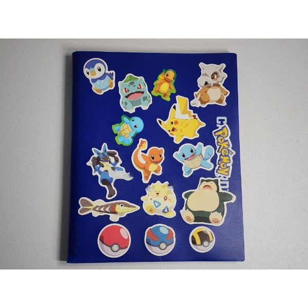 Binder for Trading Cards with Pokemon Stickers - Great Condition