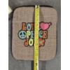 Image 3 :  Classic Boho Jute Padded Zip Pouch For Travel Or Storage! 