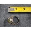 Image 9 : Nice Sterling Silver Ring Ft. Large Green Stone Made in Ireland Weighing 9.9 Grams