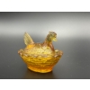 Image 1 : Degenhart Glass Hen on Nest - Yellow - ~2 inches 